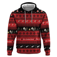 New Zealand Darts Christmas Hoodie Merry Xmas Aotearoa Maori Red LT14 Pullover Hoodie Red - Polynesian Pride
