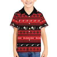 New Zealand Darts Christmas Kid Hawaiian Shirt Merry Xmas Aotearoa Maori Red LT14 Kid Red - Polynesian Pride