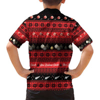 New Zealand Darts Christmas Kid Hawaiian Shirt Merry Xmas Aotearoa Maori Red LT14 - Polynesian Pride