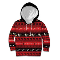 New Zealand Darts Christmas Kid Hoodie Merry Xmas Aotearoa Maori Red LT14 Hoodie Red - Polynesian Pride