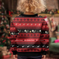 New Zealand Darts Christmas Kid Ugly Christmas Sweater Merry Xmas Aotearoa Maori Red LT14 - Polynesian Pride