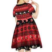 New Zealand Darts Christmas Kid Short Sleeve Dress Merry Xmas Aotearoa Maori Red LT14 - Polynesian Pride