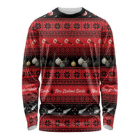 New Zealand Darts Christmas Long Sleeve Shirt Merry Xmas Aotearoa Maori Red LT14 Unisex Red - Polynesian Pride