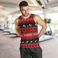 New Zealand Darts Christmas Men Tank Top Merry Xmas Aotearoa Maori Red LT14 Red - Polynesian Pride