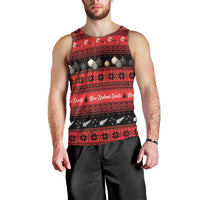 New Zealand Darts Christmas Men Tank Top Merry Xmas Aotearoa Maori Red LT14 - Polynesian Pride