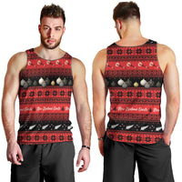 New Zealand Darts Christmas Men Tank Top Merry Xmas Aotearoa Maori Red LT14 - Polynesian Pride