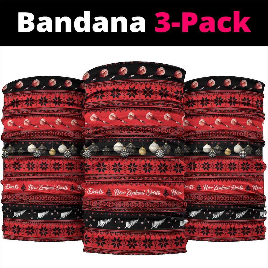 New Zealand Darts Christmas Neck Gaiter Merry Xmas Aotearoa Maori Red LT14 package One Size: 25*50cm Red - Polynesian Pride