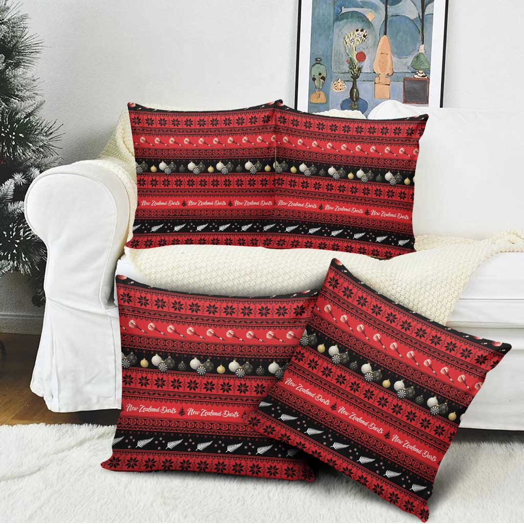 New Zealand Darts Christmas Pillow Cover Merry Xmas Aotearoa Maori Red LT14 - Polynesian Pride