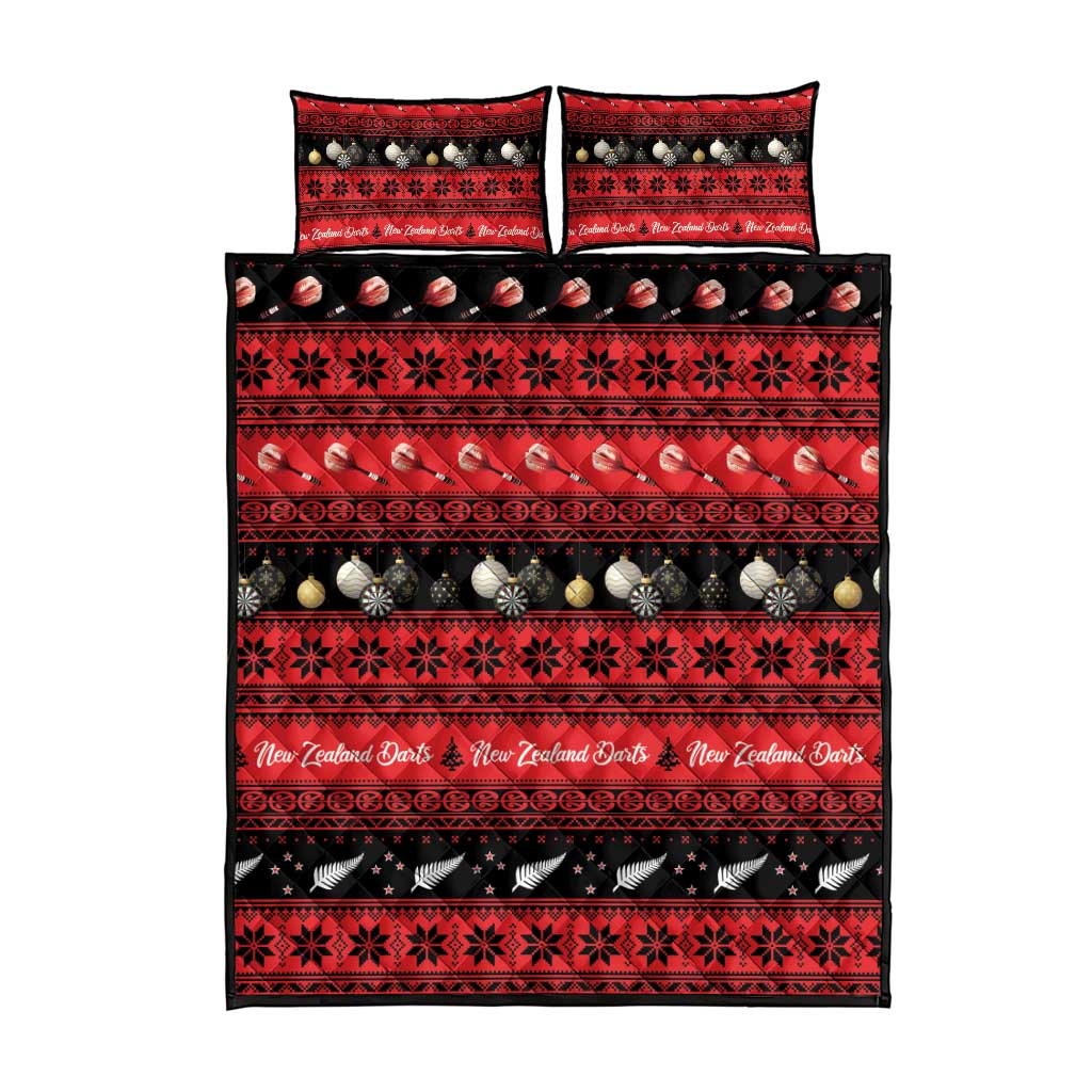 New Zealand Darts Christmas Quilt Bed Set Merry Xmas Aotearoa Maori Red LT14 - Polynesian Pride