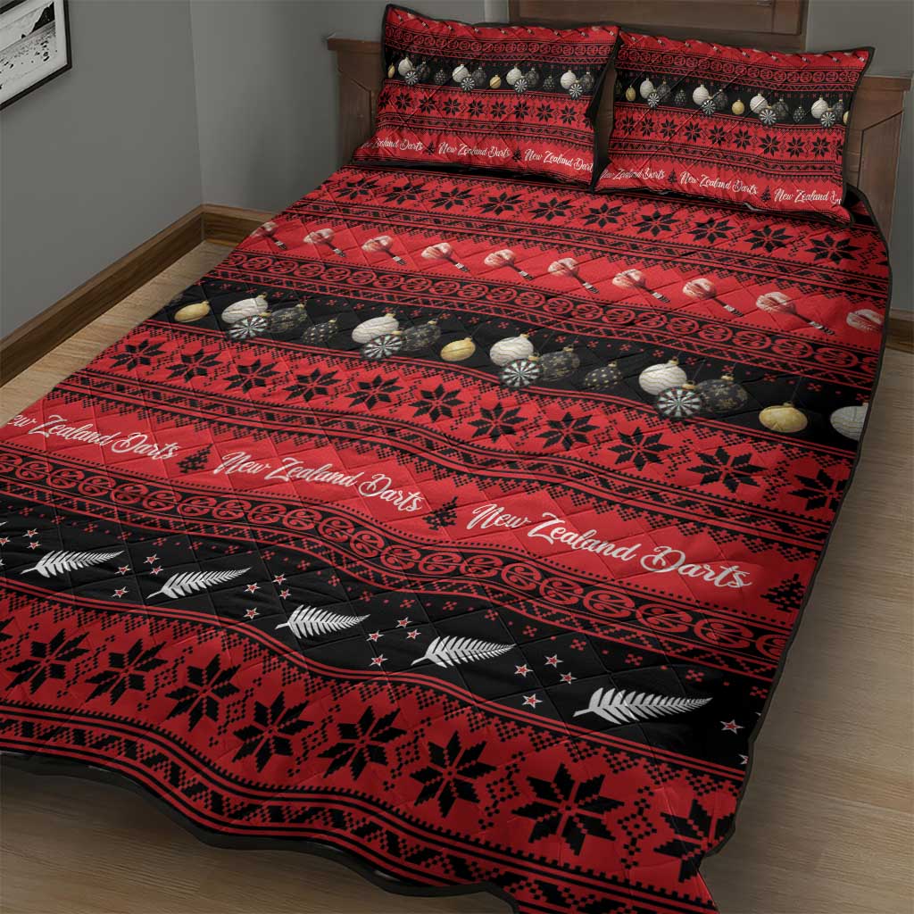 New Zealand Darts Christmas Quilt Bed Set Merry Xmas Aotearoa Maori Red LT14 - Polynesian Pride