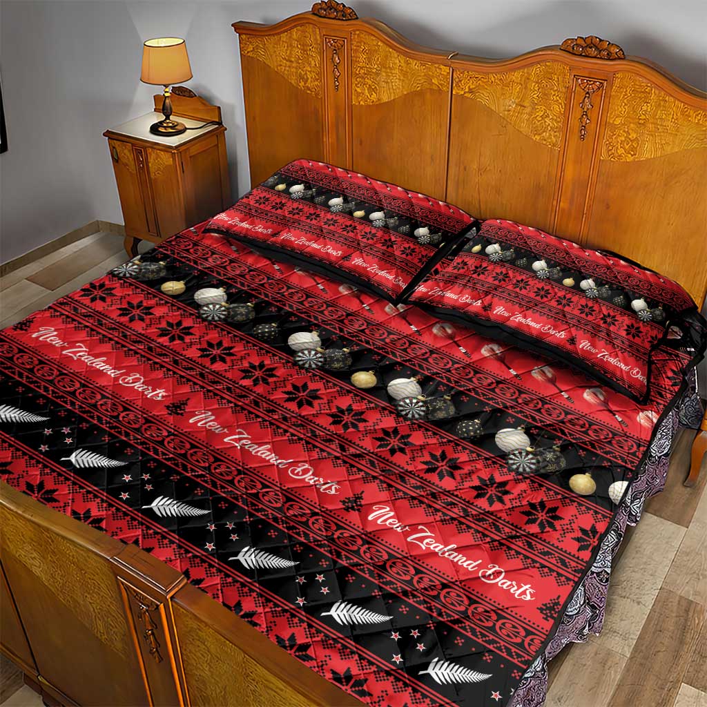 New Zealand Darts Christmas Quilt Bed Set Merry Xmas Aotearoa Maori Red LT14 - Polynesian Pride