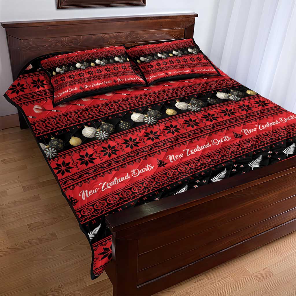New Zealand Darts Christmas Quilt Bed Set Merry Xmas Aotearoa Maori Red LT14 - Polynesian Pride