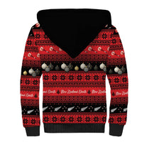 New Zealand Darts Christmas Sherpa Hoodie Merry Xmas Aotearoa Maori Red LT14 - Polynesian Pride