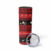 New Zealand Darts Christmas Skinny Tumbler Merry Xmas Aotearoa Maori Red LT14 - Polynesian Pride