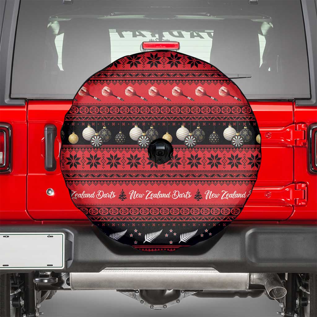New Zealand Darts Christmas Spare Tire Cover Merry Xmas Aotearoa Maori Red LT14 - Polynesian Pride