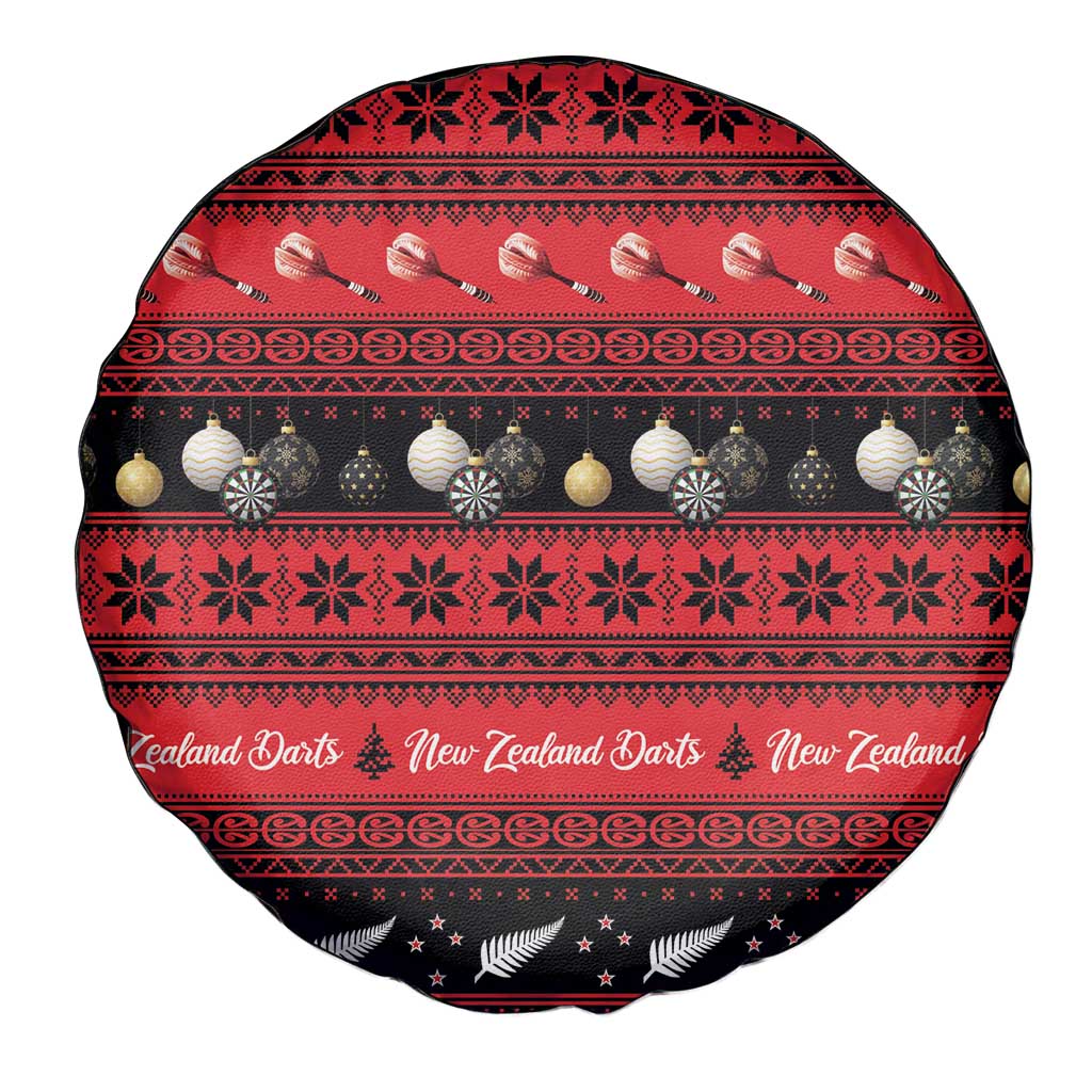 New Zealand Darts Christmas Spare Tire Cover Merry Xmas Aotearoa Maori Red LT14 - Polynesian Pride