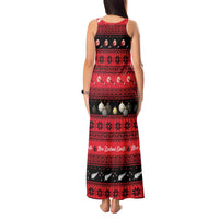 New Zealand Darts Christmas Tank Maxi Dress Merry Xmas Aotearoa Maori Red LT14 - Polynesian Pride