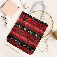 New Zealand Darts Christmas Tote Bag Merry Xmas Aotearoa Maori Red LT14 White Strap One Size Red - Polynesian Pride