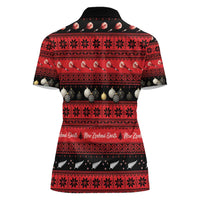 New Zealand Darts Christmas Women Polo Shirt Merry Xmas Aotearoa Maori Red - Polynesian Pride