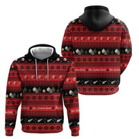 New Zealand Darts Christmas Zip Hoodie Merry Xmas Aotearoa Maori Red LT14 - Polynesian Pride