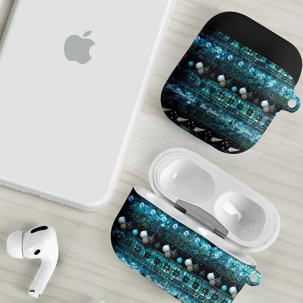 New Zealand Darts Christmas AirPods Case Merry Xmas Aotearoa Maori Paua Shell LT14 - Polynesian Pride