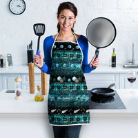 New Zealand Darts Christmas Apron Merry Xmas Aotearoa Maori Paua Shell - Polynesian Pride