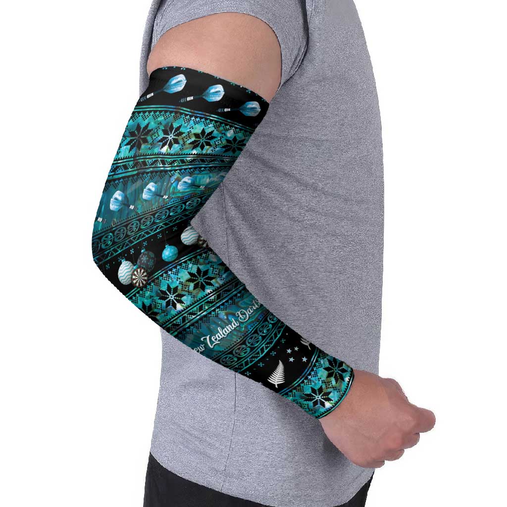 New Zealand Darts Christmas Arm Sleeves Merry Xmas Aotearoa Maori Paua Shell LT14 - Polynesian Pride