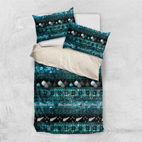 New Zealand Darts Christmas Bedding Set Merry Xmas Aotearoa Maori Paua Shell - Polynesian Pride