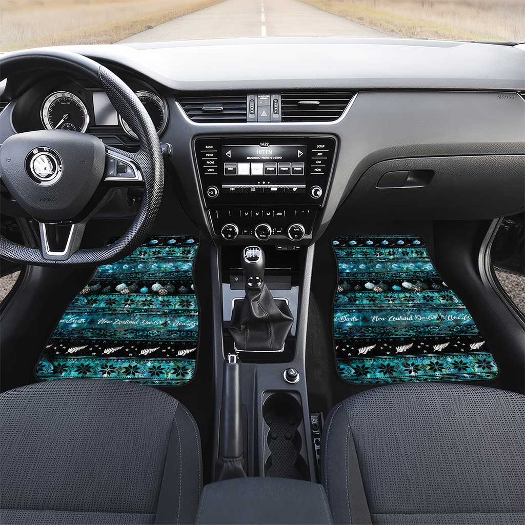 New Zealand Darts Christmas Car Mats Merry Xmas Aotearoa Maori Paua Shell - Polynesian Pride