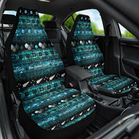 New Zealand Darts Christmas Car Seat Cover Merry Xmas Aotearoa Maori Paua Shell LT14 One Size Cyan - Polynesian Pride