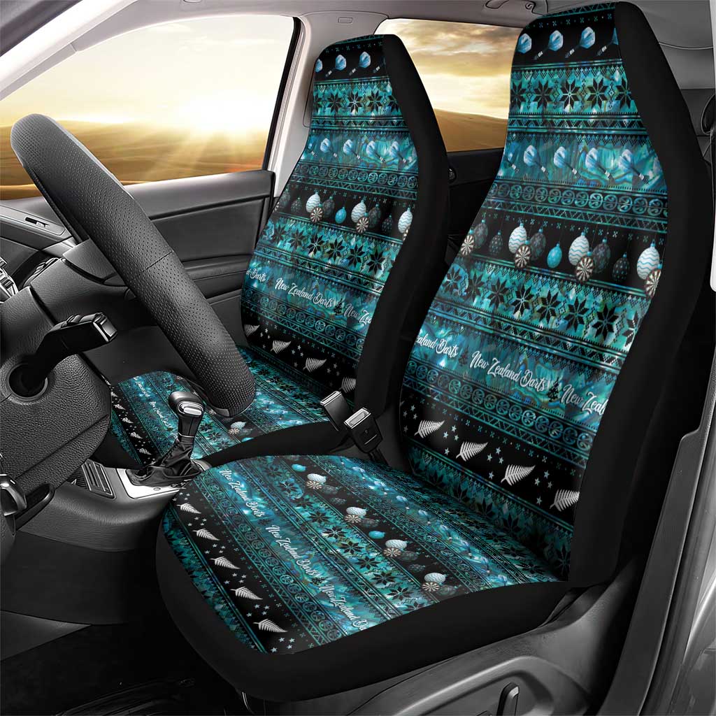 New Zealand Darts Christmas Car Seat Cover Merry Xmas Aotearoa Maori Paua Shell LT14 - Polynesian Pride