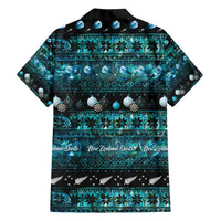New Zealand Darts Christmas Family Matching Off Shoulder Short Dress and Hawaiian Shirt Merry Xmas Aotearoa Maori Paua Shell LT14 - Polynesian Pride