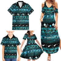New Zealand Darts Christmas Family Matching Summer Maxi Dress and Hawaiian Shirt Merry Xmas Aotearoa Maori Paua Shell LT14 - Polynesian Pride