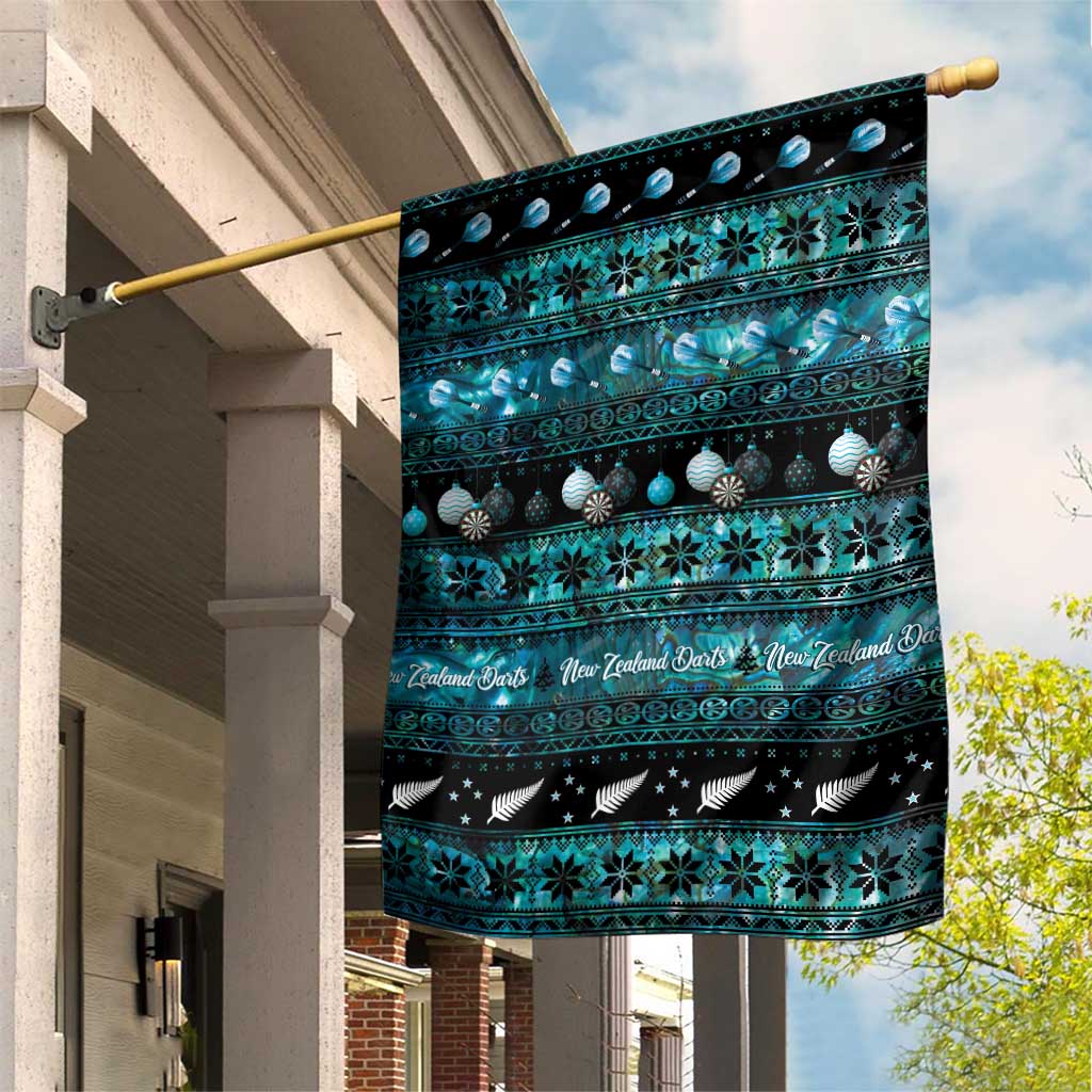 New Zealand Darts Christmas Garden Flag Merry Xmas Aotearoa Maori Paua Shell - Polynesian Pride