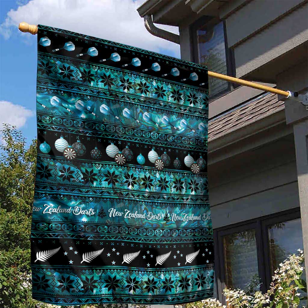 New Zealand Darts Christmas Garden Flag Merry Xmas Aotearoa Maori Paua Shell LT14 - Polynesian Pride