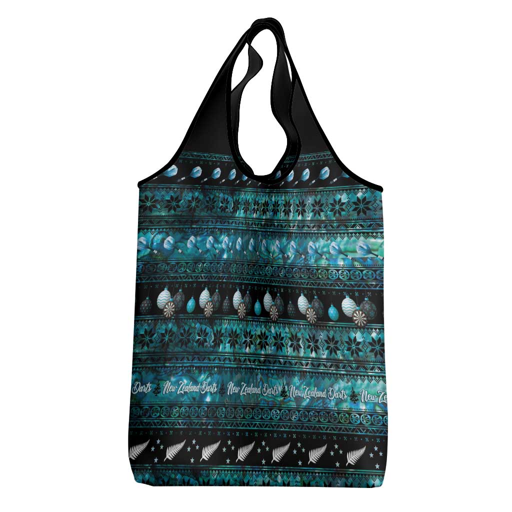 New Zealand Darts Christmas Grocery Bag Merry Xmas Aotearoa Maori Paua Shell LT14 - Polynesian Pride