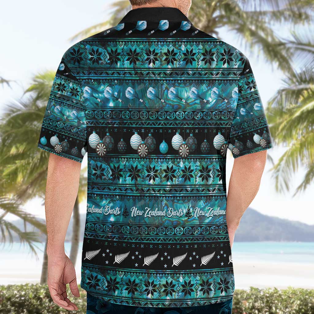 New Zealand Darts Christmas Hawaiian Shirt Merry Xmas Aotearoa Maori Paua Shell LT14 - Polynesian Pride