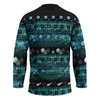 New Zealand Darts Christmas Hockey Jersey Merry Xmas Aotearoa Maori Paua Shell - Polynesian Pride