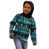 New Zealand Darts Christmas Kid Hoodie Merry Xmas Aotearoa Maori Paua Shell LT14 - Polynesian Pride