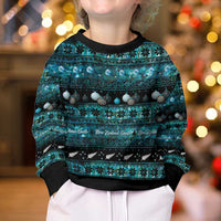 New Zealand Darts Christmas Kid Ugly Christmas Sweater Merry Xmas Aotearoa Maori Paua Shell LT14 - Polynesian Pride