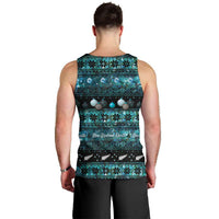 New Zealand Darts Christmas Men Tank Top Merry Xmas Aotearoa Maori Paua Shell LT14 - Polynesian Pride