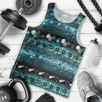 New Zealand Darts Christmas Men Tank Top Merry Xmas Aotearoa Maori Paua Shell LT14 - Polynesian Pride