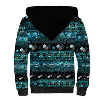 New Zealand Darts Christmas Sherpa Hoodie Merry Xmas Aotearoa Maori Paua Shell LT14 - Polynesian Pride