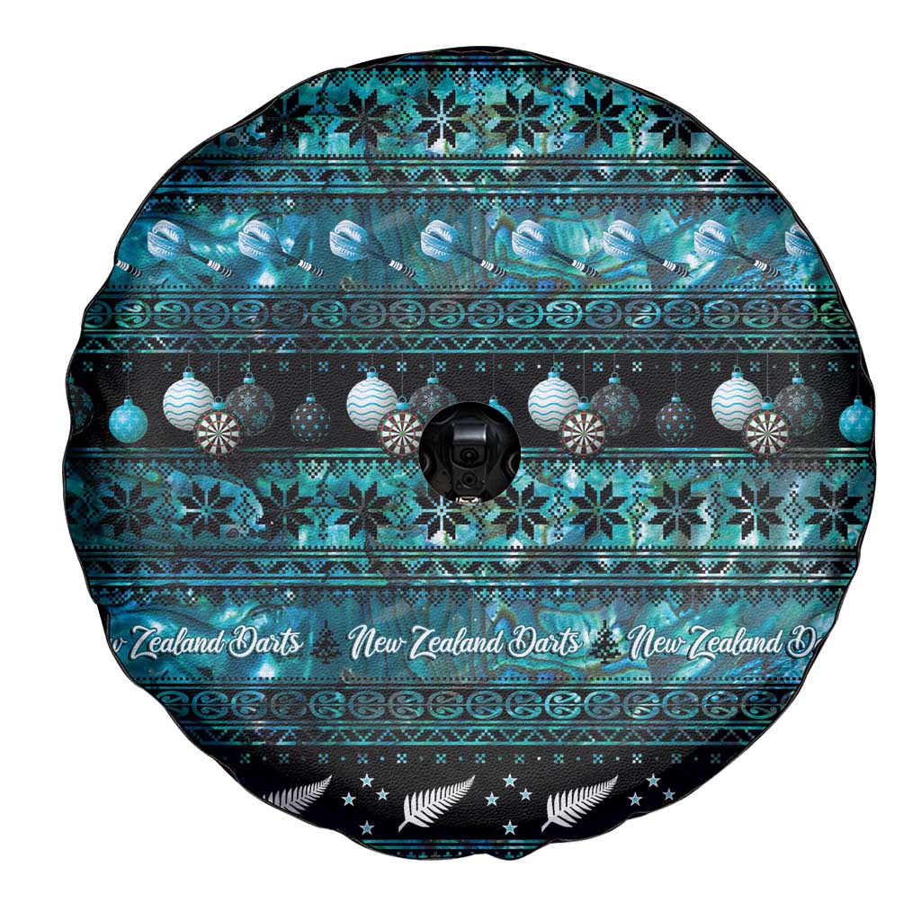 New Zealand Darts Christmas Spare Tire Cover Merry Xmas Aotearoa Maori Paua Shell LT14 - Polynesian Pride