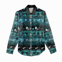 New Zealand Darts Christmas Women Casual Shirt Merry Xmas Aotearoa Maori Paua Shell - Polynesian Pride