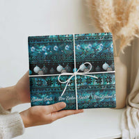 New Zealand Darts Christmas Wrapping Paper Merry Xmas Aotearoa Maori Paua Shell - Polynesian Pride