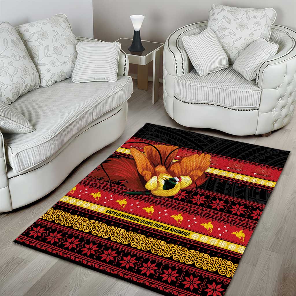 Papua New Guinea Christmas Area Rug Bikpela hamamas blong dispela Krismas LT14 - Polynesian Pride
