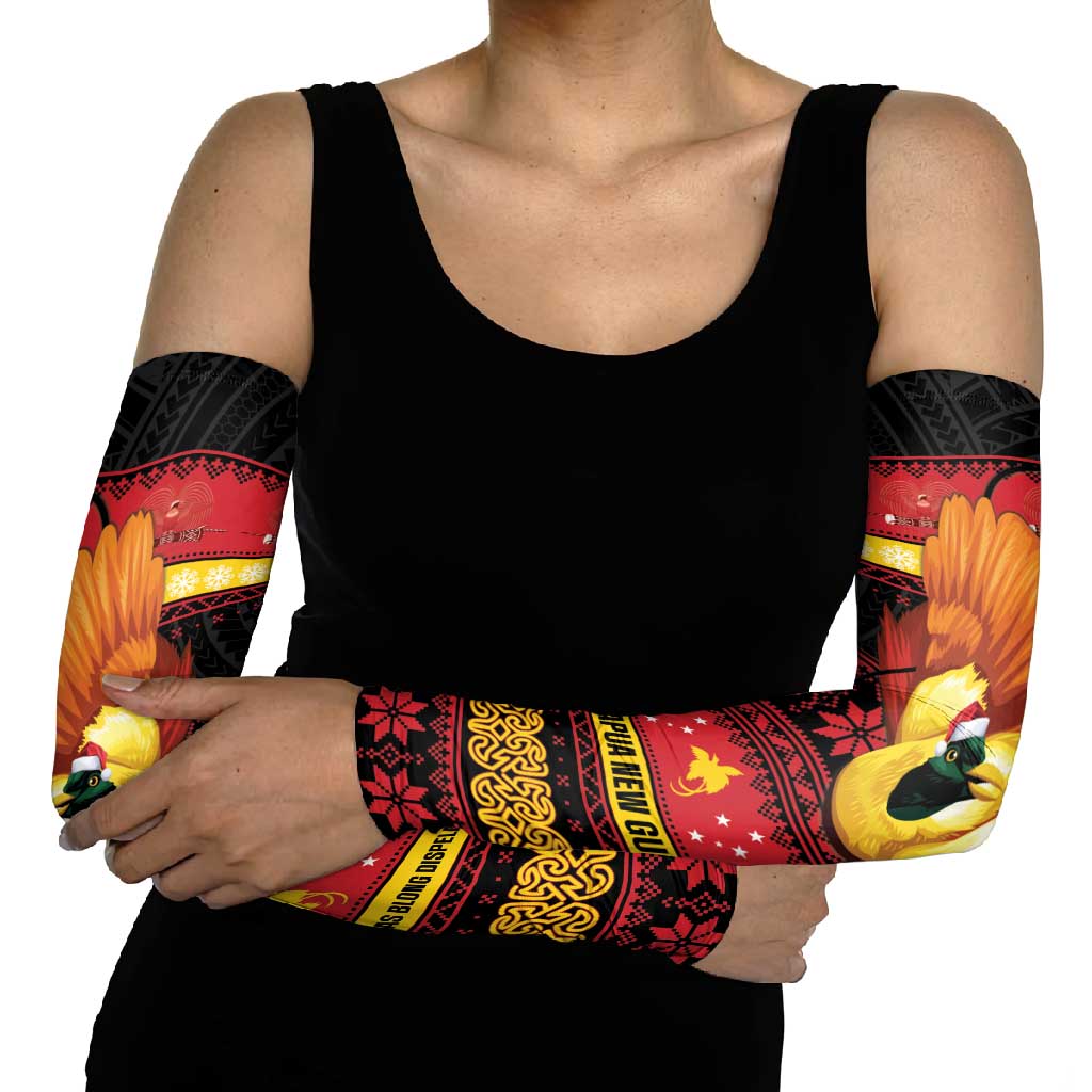 Papua New Guinea Christmas Arm Sleeves Bikpela hamamas blong dispela Krismas LT14 - Polynesian Pride