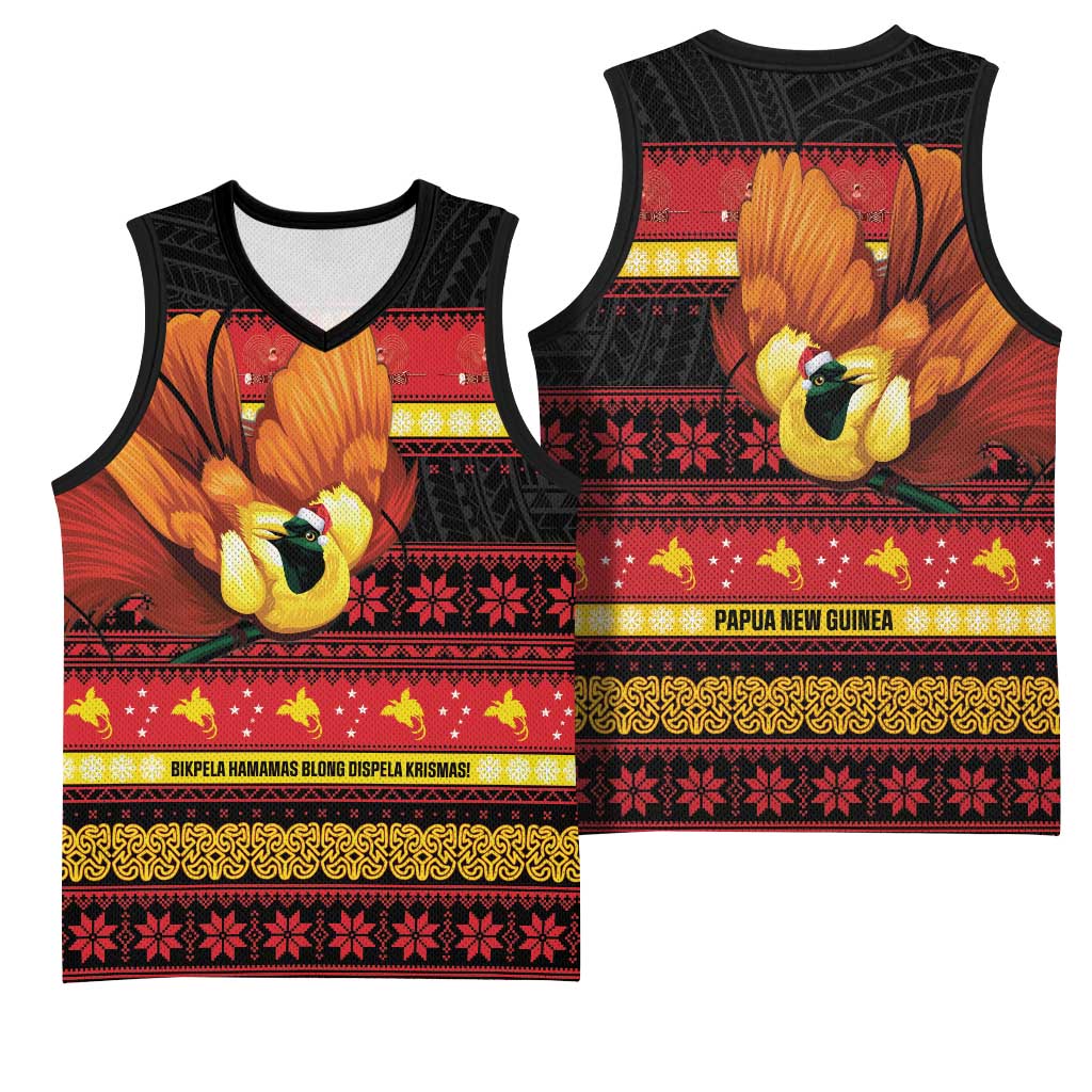 Papua New Guinea Christmas Basketball Jersey Bikpela hamamas blong dispela Krismas LT14 - Polynesian Pride