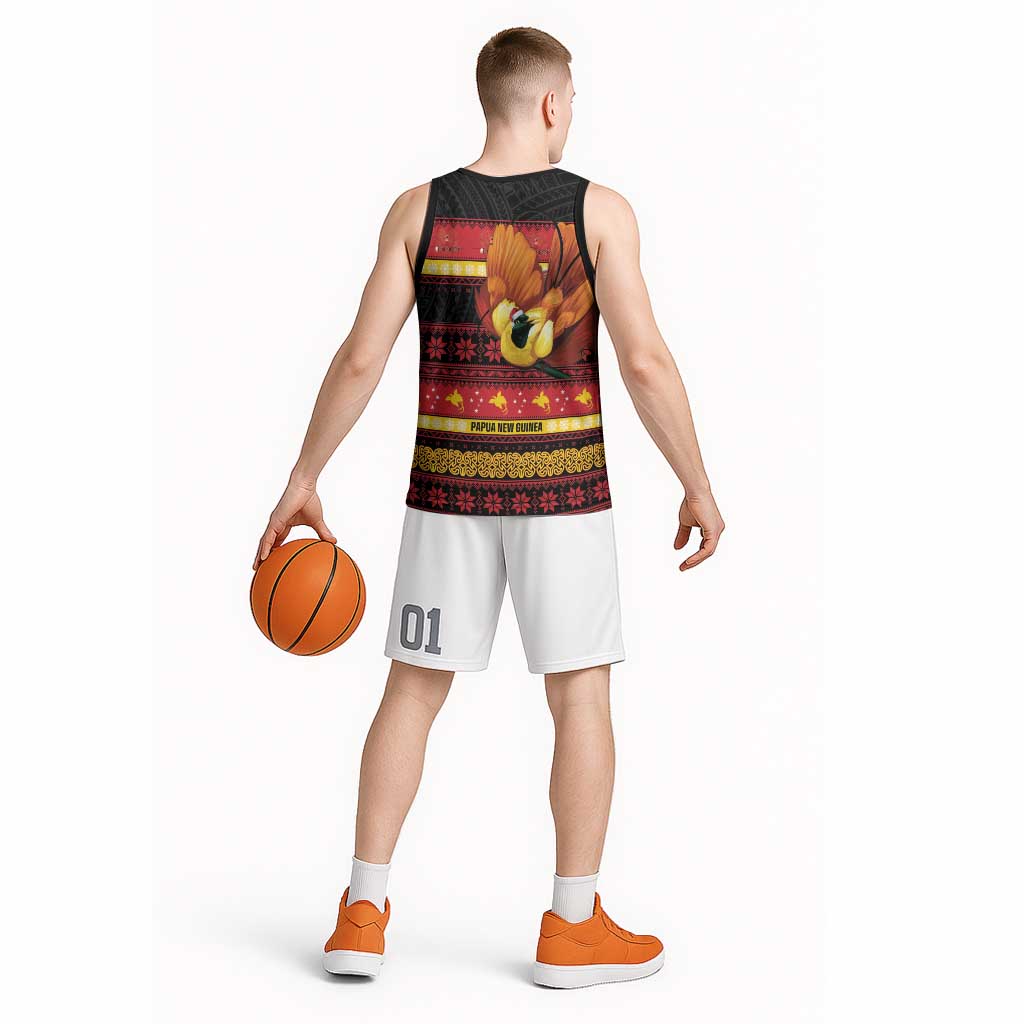 Papua New Guinea Christmas Basketball Jersey Bikpela hamamas blong dispela Krismas LT14 - Polynesian Pride
